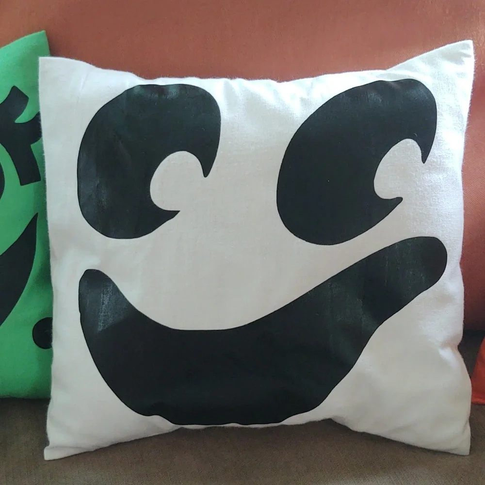 Halloween Boo Bucket throw pillow-handmade